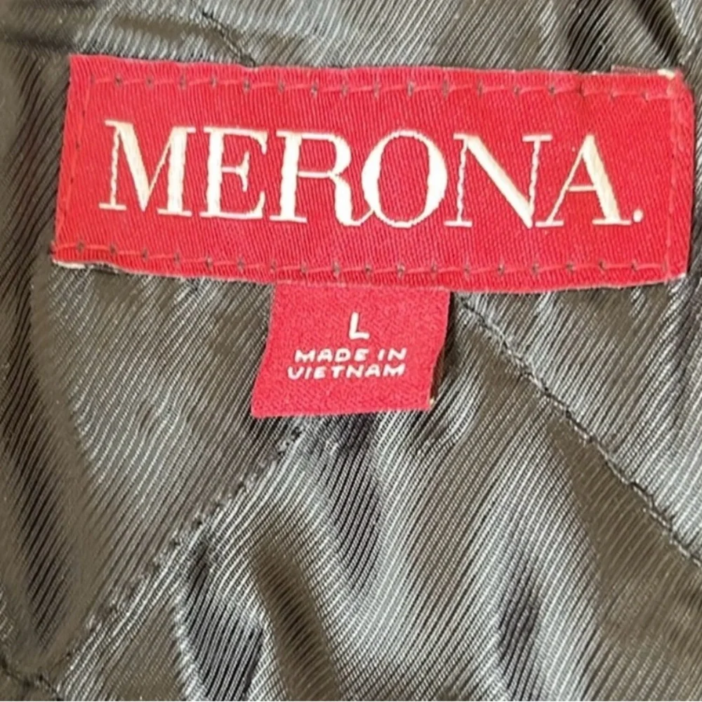 Merona Black Pea Coat. Men’s L - Picture 3 of 11